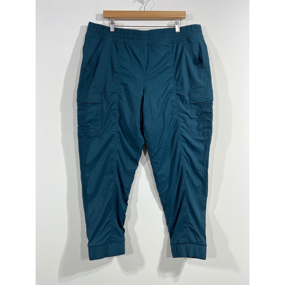 Eddie‎ Bauer Gorpcore Granola Women XL Fleece Lined Cargo Joggers Hiking Pants